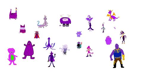 Purple Power The Vibrant Legacy Of Animated Characters In A Multicolored Universe