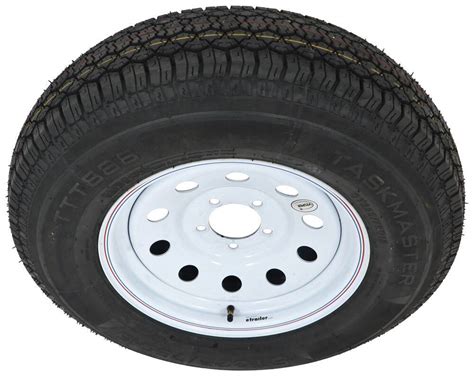 Taskmaster St D Bias Trailer Tire With White Mod Wheel