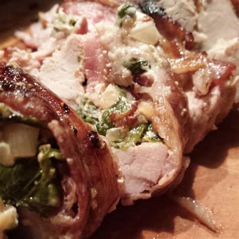 Spinachgoat Cheese Stuffed Pork Tenderloin W Cranberry Walnut