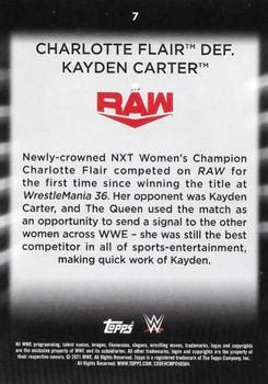 Topps Wwe Women S Division Charlotte Flair Def Kayden Carter