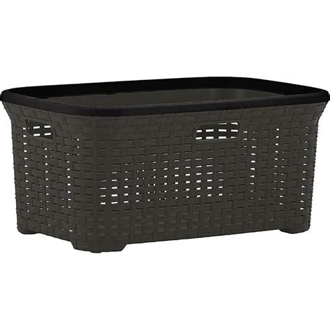 SUPERIO 50 L Brown Plastic Laundry Basket 1026 The Home Depot