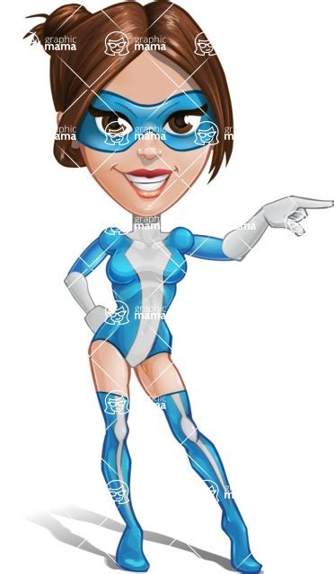 Super Woman Cartoon Vector Hero Character Point 1 Graphicmama