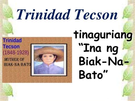 talambuhay ni trinidad tecson tagalog version