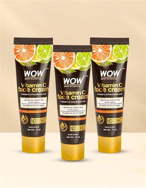 Vitamin C Face Cream Trio Size 3 15ml By WOW Skin Science