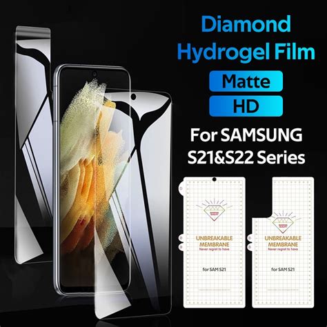 For Samsung Galaxy S23 S22 S21 Ultra Plus Unbreakable Membrane Hydrogel Film Screen Protector Hd