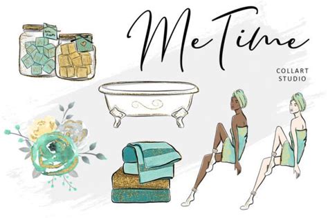 Me Time Spa Selflove Beauty Clipart Graphic By Collartstudio