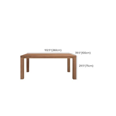 Natural Modern Solid Wood Rectangular Dining Table For Dinner Dining Tables