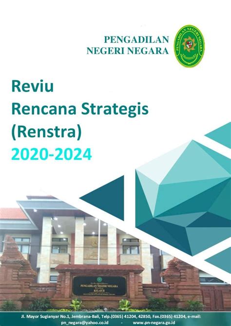 PDF Reviu Rencana Strategis Renstra 2020 2024 Melimpahkan Rahmat