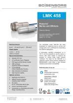 Sonde De Niveau Submersible LMK 458 BD SENSORS GmbH Capacitive