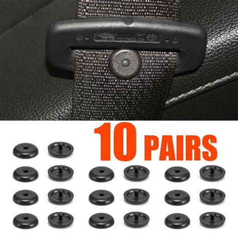 10 Pairs Universal Seat Belt Stop Button