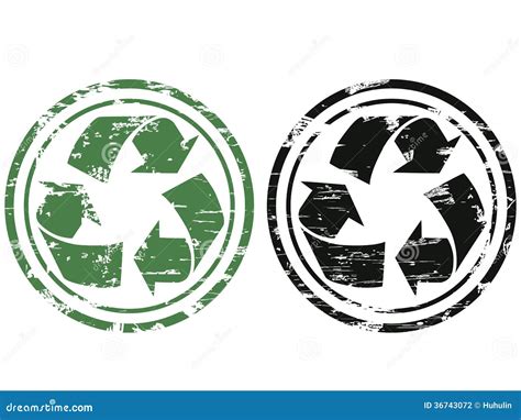 Grunge Recycling Stamp Stock Vector Illustration Of Black 36743072