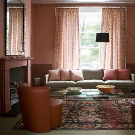 Terracotta Living Room Uk Wall Colour Terracotta Living Room Retro Living