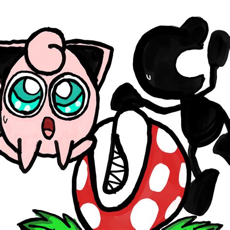 Piranha Plant Jigglypuff And Mr Game And Watch By Robynhillzoneact25