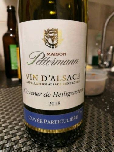 Pettermann Cuvée Particulière Klevener de Heiligenstein Vivino US