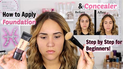 How To Apply Foundation And Concealer Step By Step For Beginners Youtube