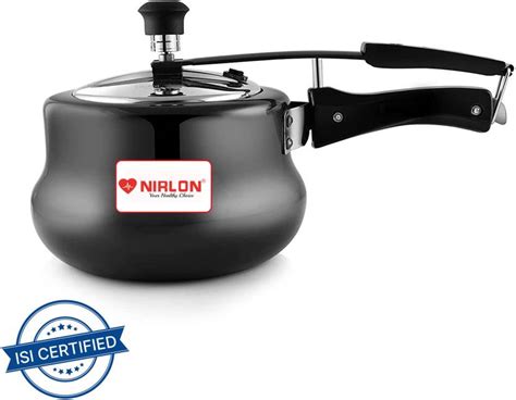 Nirlon Induction Base Hard Anodised Handi Inner Lid Aluminium Pressure