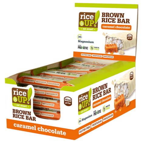 Riceup Brown Rice Bar Caramel With White Chocolate G Riceup