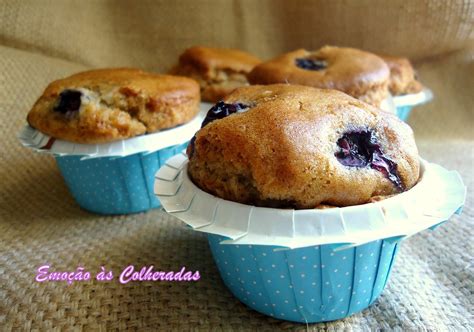 Emo O S Colheradas Muffins Vegan De Banana E Mirtilos