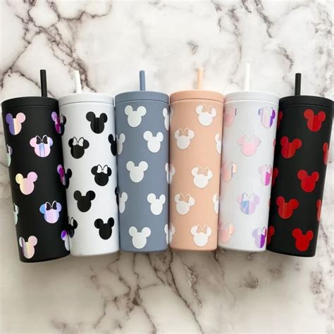 Stay Hydrated And Fabulous With Mickey Minnie Acrylic Tumblers