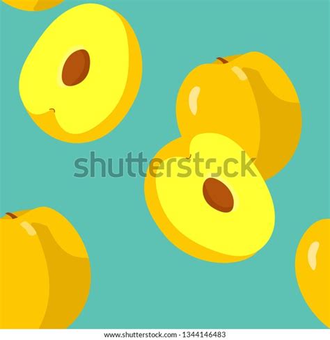 Seamless Pattern Fruit Vector Drawing Yellow Stock Vector Royalty Free