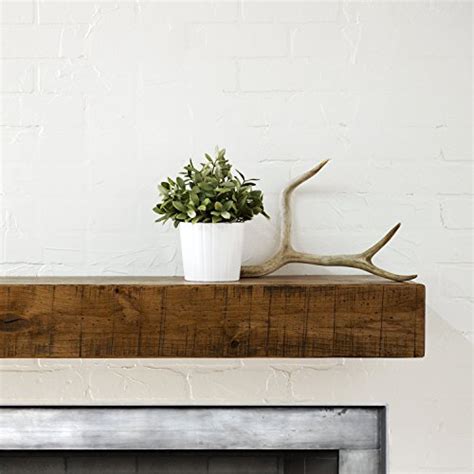 Dogberry Collections Rustic Mantel Shelf, 60 in, Aged Oak - Farmhouse Goals