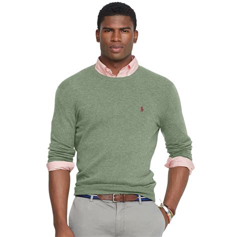 Polo Ralph Lauren Wool Crewneck Sweater In Green For Men Lyst