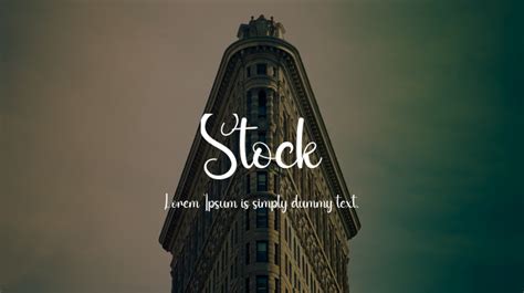 Stock Font : Download Free for Desktop & Webfont