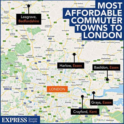 Cheapest Commuter Towns To London The Best Towns To Move To If You Work In The Capital