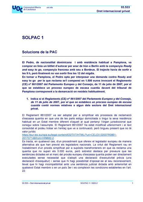 Solpac Soluci N Pac Dret Internacional Privat Solpac