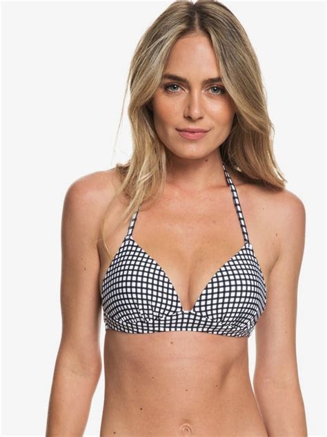 Beach Classics Moulded Triangle Bikini Top For Women Roxy