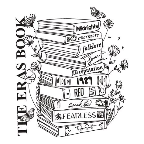 The Eras Book Taylor Swift Album Svg Swiftie Books Svg File Inspire Uplift