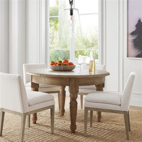 Harvest Extendable Round Dining Table Williams Sonoma