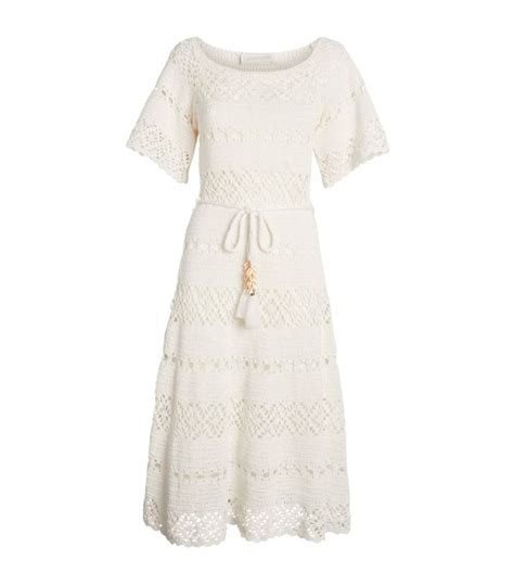 Zimmermann Ivory Crochet Cassia Dress Harrods Uk