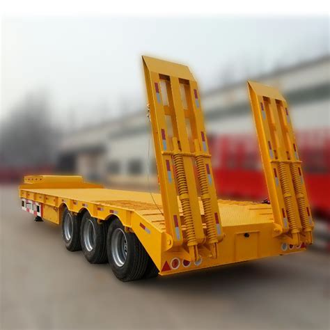 Hydraulic Low Bed Chassis Deck Lowbed Semi Trailer For Sales China