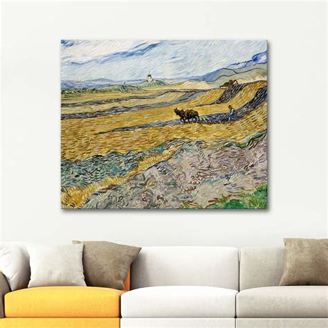 Vincent Van Gogh Enclosed Field With Ploughman Art Print Canvastar