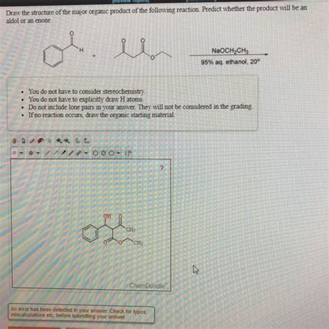 Solved Draw The Structure Of The Major Organic Product Of Chegg