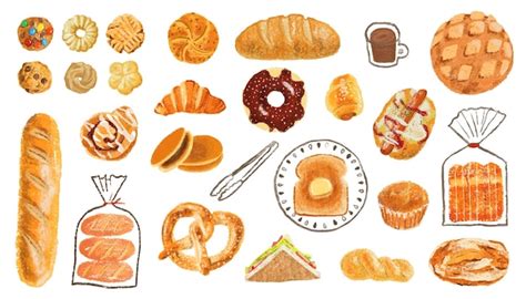 Premium Vector Hand Drawn Bakery Bread Illustration Bakery And Pastry