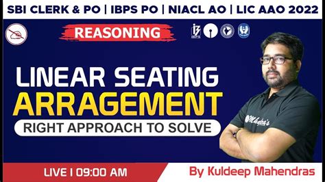 Sbi Clerk Po Ibps Po Reasoning Linear Seating Arrangement