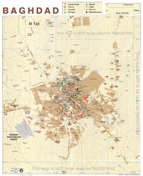 Baghdad, Iraq 1:62,500 City Topographical Map – Battle Archives