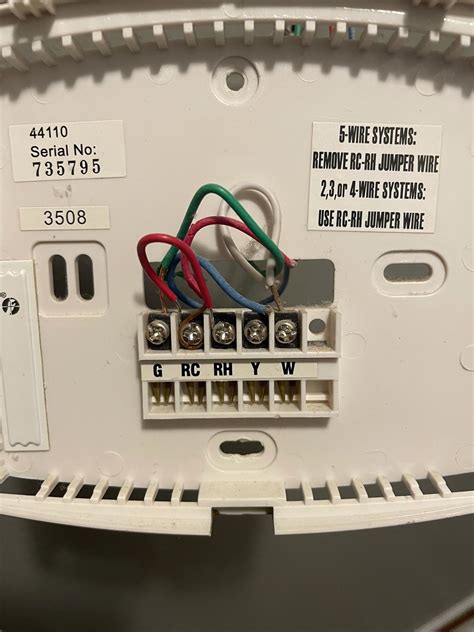 Blue "C" wire is connected to "Y" on old thermostat. New thermostat has ...