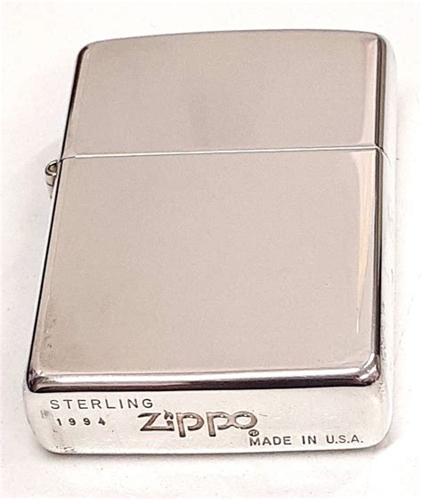 【未使用】※本州の方限定【未使用】長期保管品 Zippo Sterling Silver スターリングシルバー 純銀 レギュラー 1994年