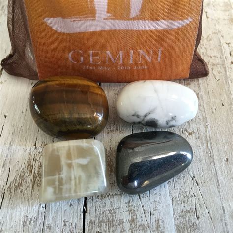 GEMINI Zodiac Stone Set Horoscope Zodiac Kit Crystal