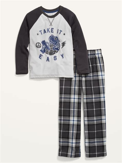 Graphic Long Sleeve Pajama Set For Boys Old Navy