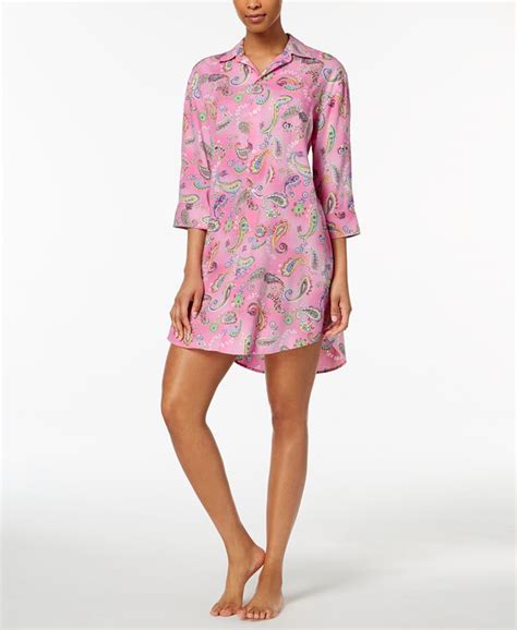 Lauren Ralph Lauren Classic Wovens Paisley Print Sleepshirt Macys