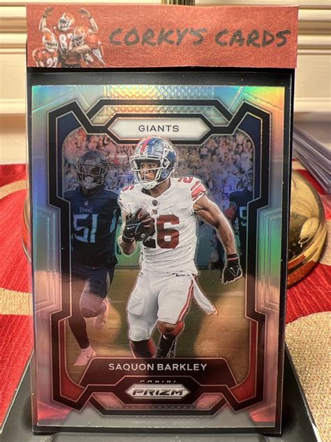 Panini Prizm Silver Prizm Saquon Barkley New York Giants Ebay