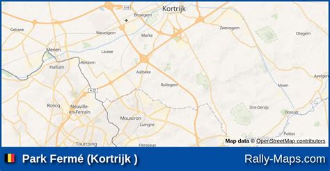 Park Fermé Kortrijk stage map 6 Uren van Kortrijk 2023 Rally