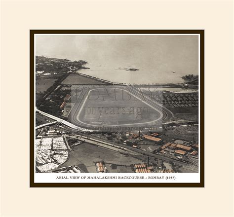 The AERIAL VIEW OF MAHALAKSHMI RACECOURSE - BOMBAY - Bombay 100 Years Ago