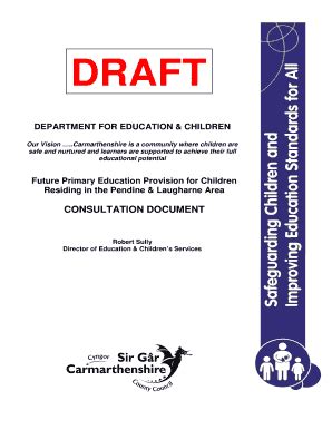 Fillable Online Democracy Carmarthenshire Gov Department For Education