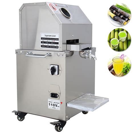 INTSUPERMAI Electric Sugar Cane Press Machine With 3 Rollers Stainless