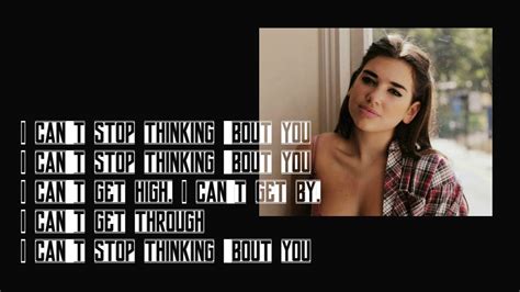 Dua Lipa Thinking Bout You Lyrics Youtube